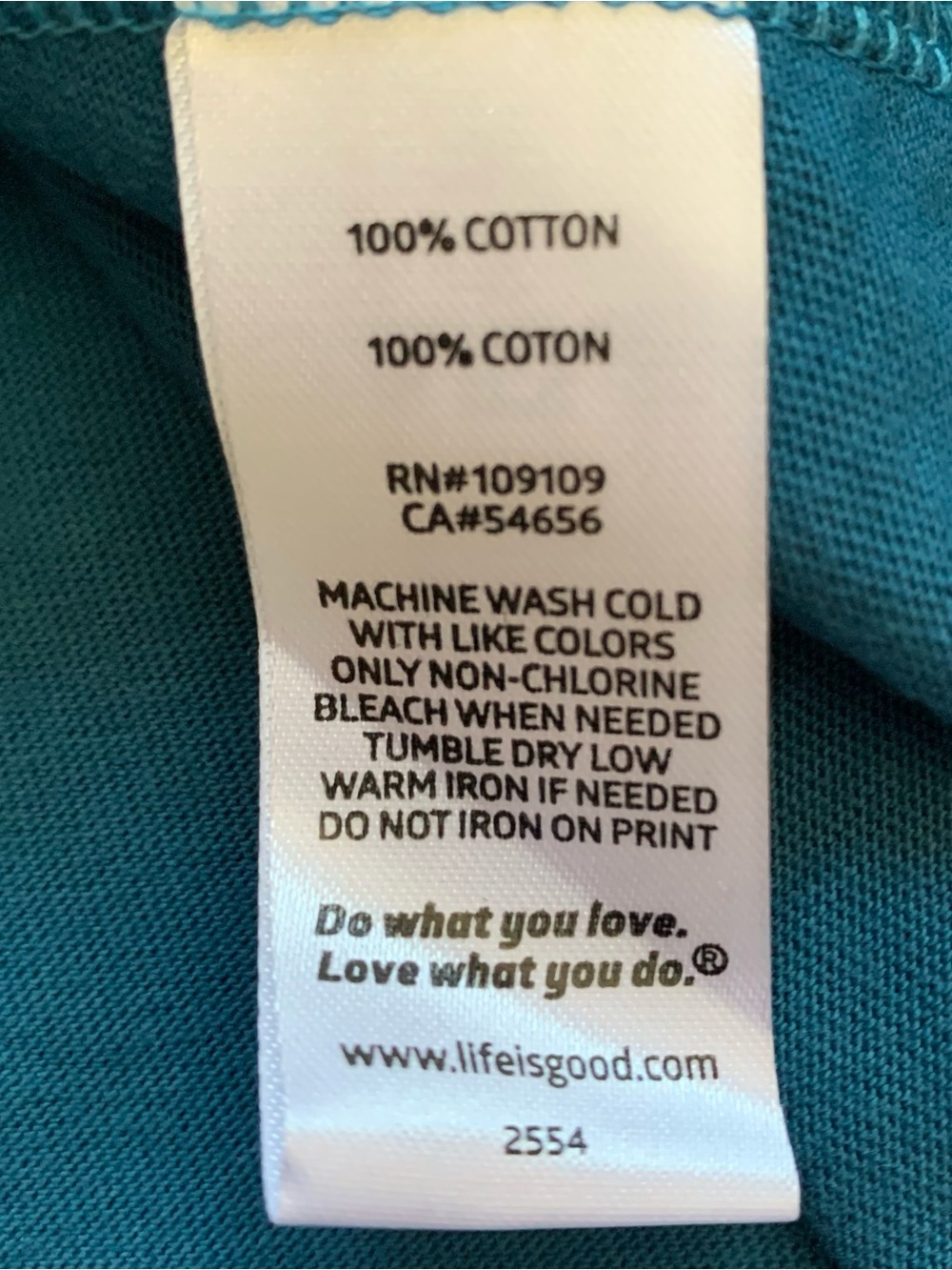 LIFE IS GOOD 100% cotton Persian blue “HAPPY CAMPER” crusher tank size mediumNWT - Picture 5 of 11